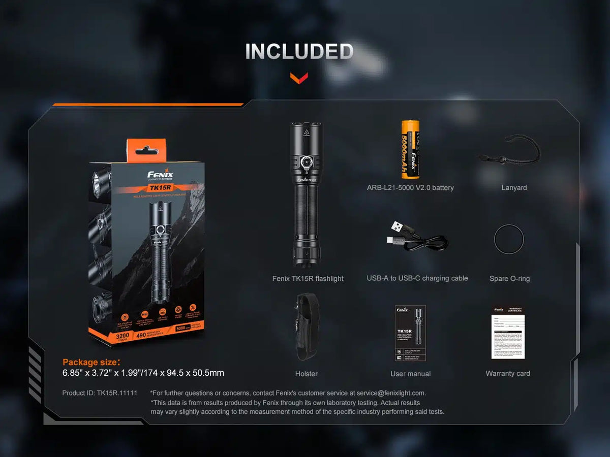 Fenix - TK15R taktische Taschenlampe (3200 Lumen)