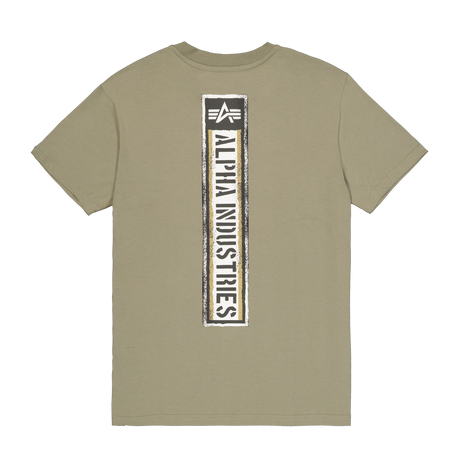 T-shirt, Kurzarm, Beige, Aufdruck, Panel-Print