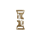 Schnalle, Gurtverschluss, Kunststoff, Bronzefarben, Clips