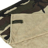 camouflage, folded, towel, bandage, brand tag