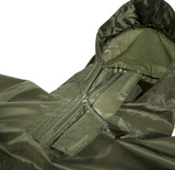 Jacke, Kapuze, Olive, Reißverschluss, verstellbar-cinch