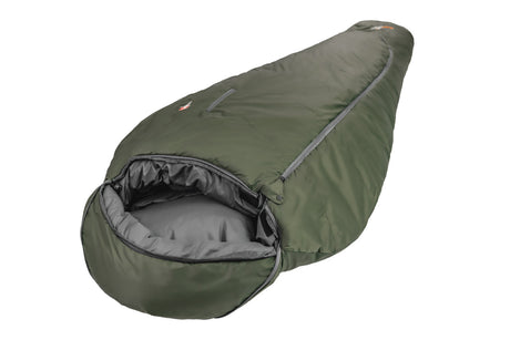 Schlafsack, Mumienschlafsack, Daunenfaser, Outdoor, Olivgrün