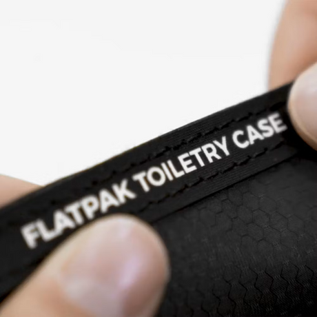 Toilet Case, Flatpak, Stoff, Textil, Schwarz