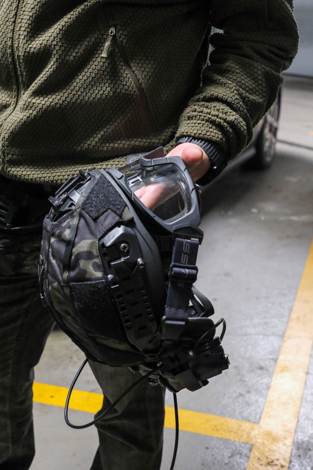 Schutzausrüstung, Helm, Protektor, Goggles, Camouflage