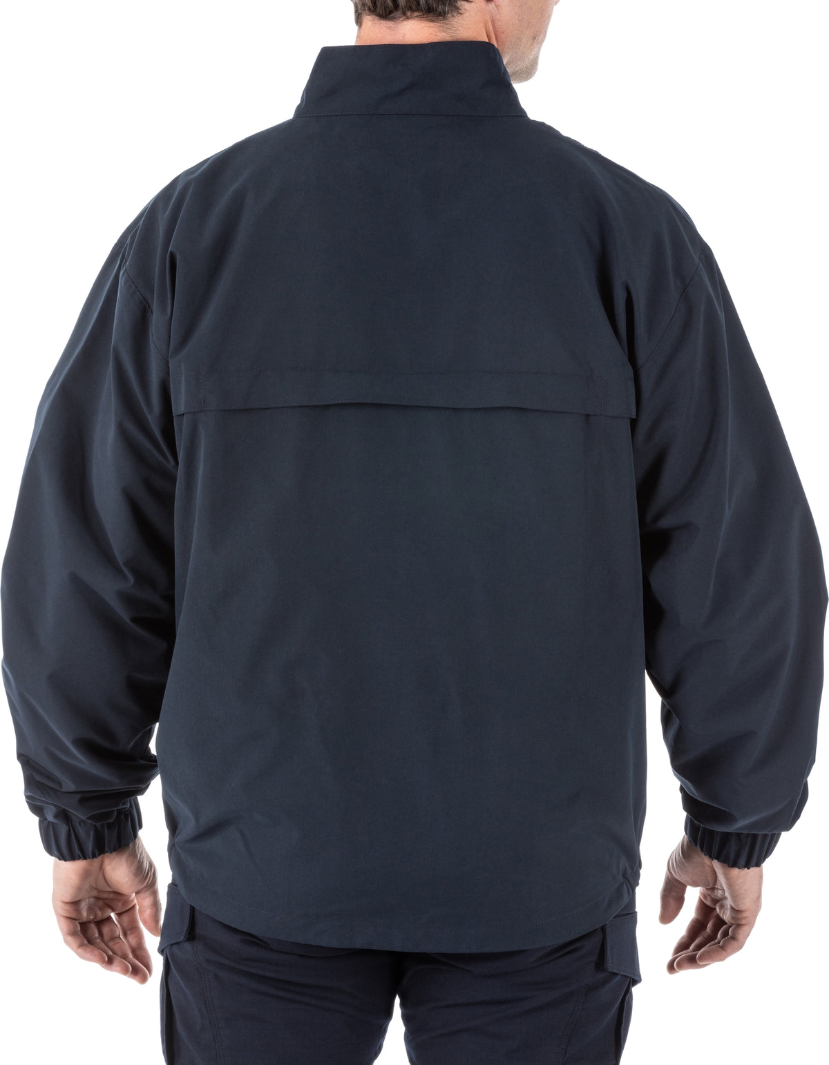 Navy-Jacke, Windbreaker, Rückenansicht, Langarm, elastische Bündchen