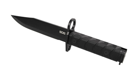 Tactical knife, Fixed blade, Black blade, Ring guard, Paracord handle