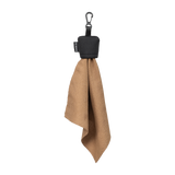 Keychain, Karabiner, Clip, Beige Stoff, weiches Gewebe