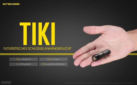 Nitecore - TIKI mini Taschenlampe mit UV Licht (300 Lumen)