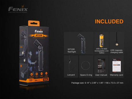 Fenix - WT25R Taschenlampe mit verstellbaren Winkel (1000 Lumen)