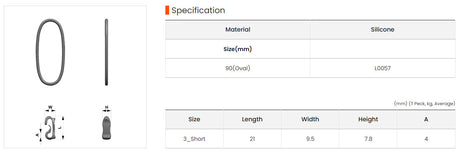 silicone ring, oval loop, O-Ring, Dichtung, Silikonring