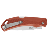 Faltmesser, roter Griff, >Z serrated?, Klinge gezackt, Made in USA