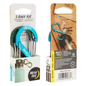 Wasserflasche, Karabiner, Faltwerkzeug, Hydration, Blau