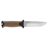 Taktischer Messerklinge, Feststehendes Messer, Brauner Griff, Schneide mit Verzahnung?, Voller Erl, Taktischer Messer, Festst