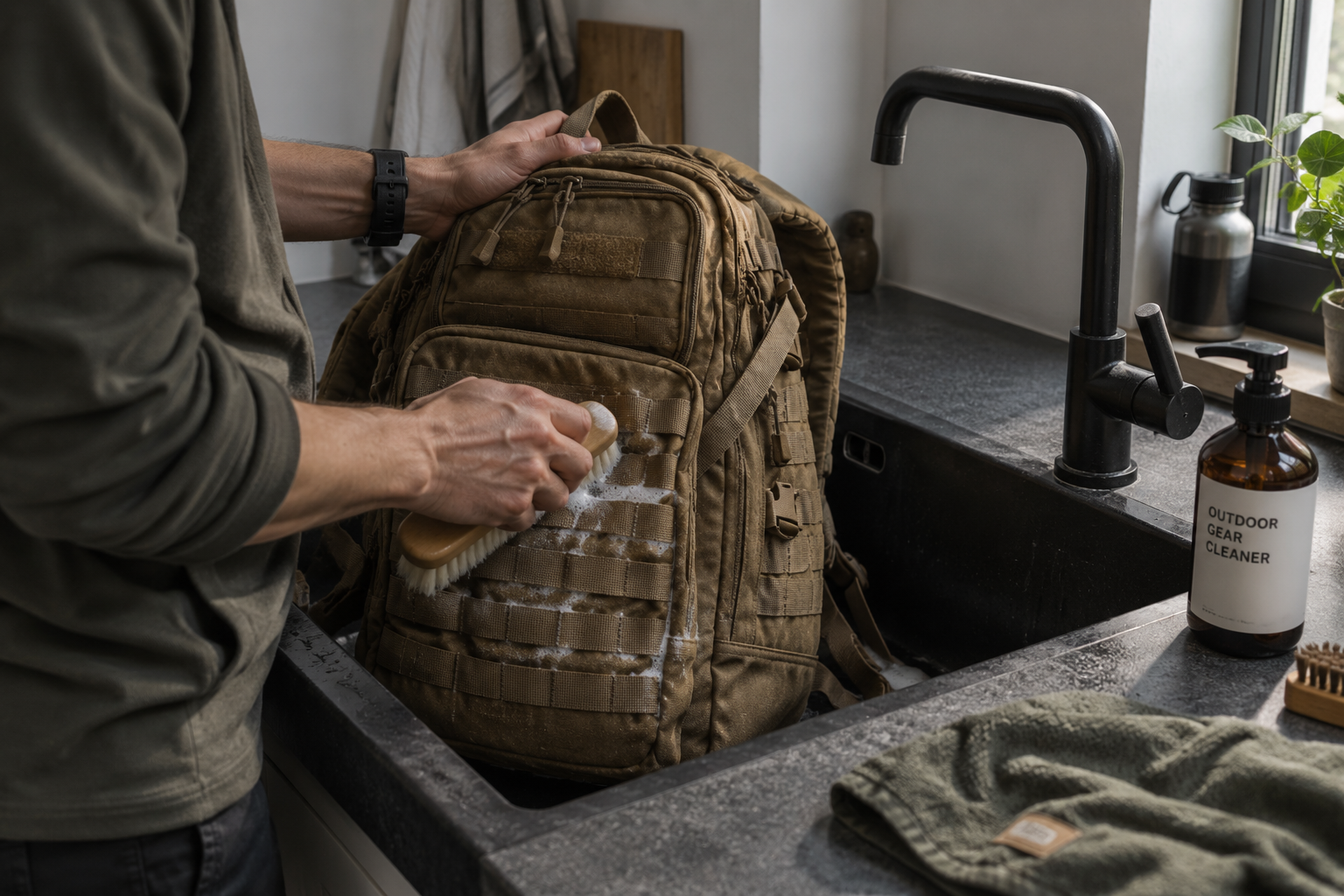Outdoor Rucksack richtig reinigen