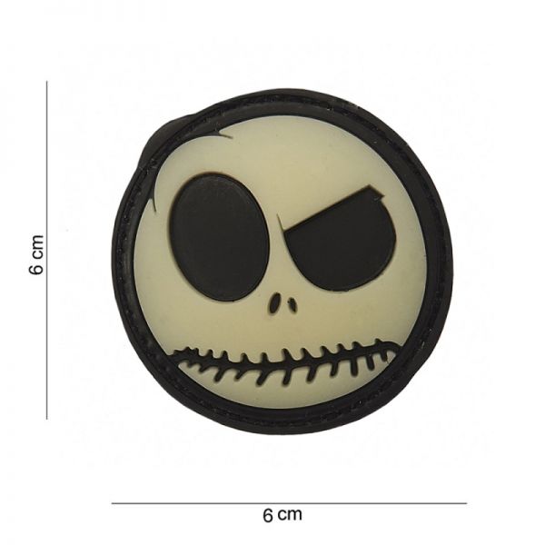 Klettabzeichen Big Nightmare Smiley - glow in the dark