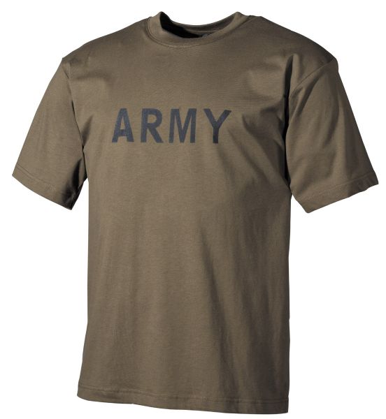 T-Shirt, bedruckt, &quot;Army&quot;, oliv