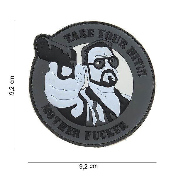 Klettabzeichen Take Your Hit - grau