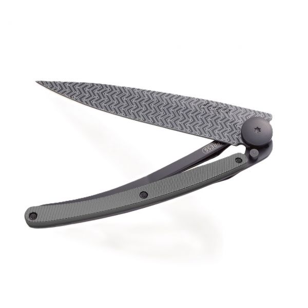 Deejo Klappmesser - Illusion dunkelgrau Aluminium 37g