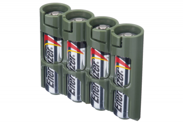 Storacell - Aufbewahrungsbox für 4 x AA Batterien (olive)