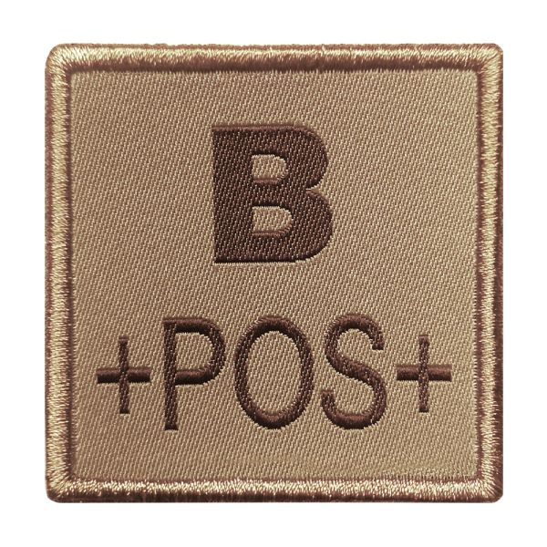 A10 Equipment - Patch Blutgruppe B+ (tan)