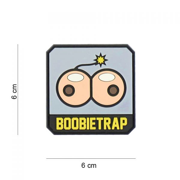 Klettabzeichen Boobietrap - grau