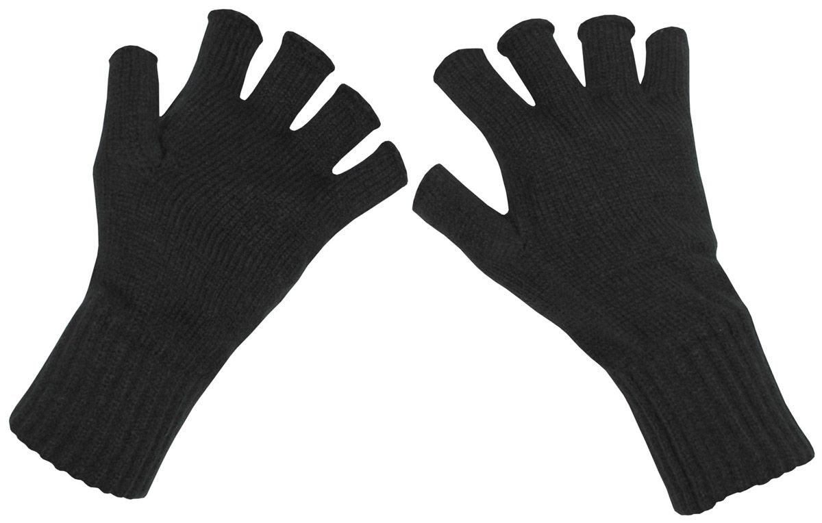 Image of Strick-Handschuhe, schwarz, ohne Finger