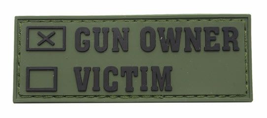 Klettabzeichen Gun Owner - oliv