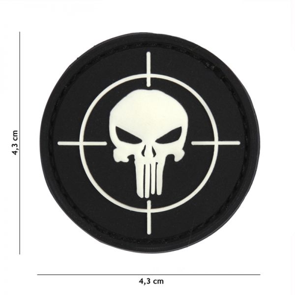 Klettabzeichen Punisher - schwarz