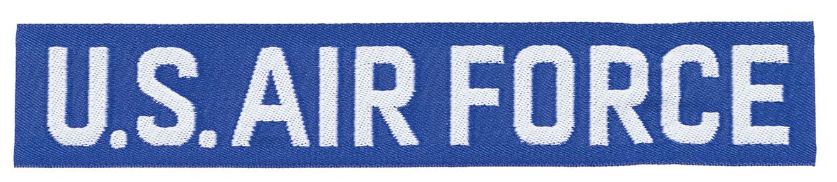 Image of Aufnäher, "U.S. AIR FORCE", gewebt, blau, 15x2,7 cm, neuw.