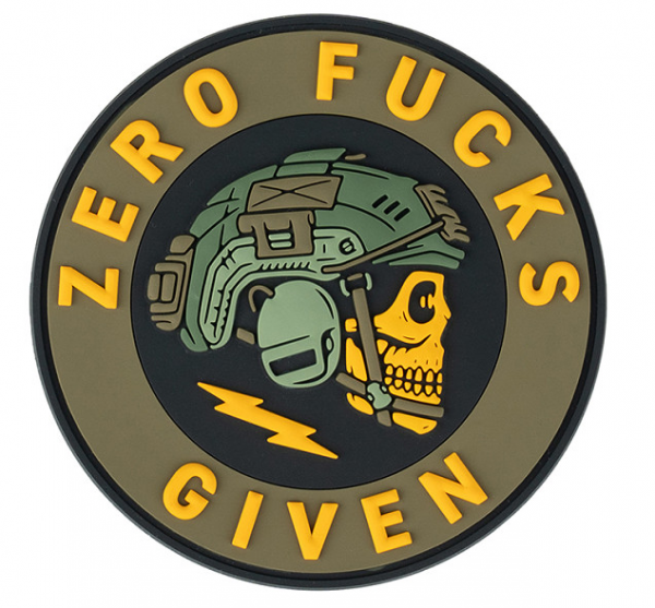 Klettabzeichen Zero fucks given - color