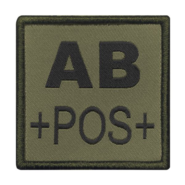 A10 Equipment - Patch Blutgruppe AB+ (oliv)
