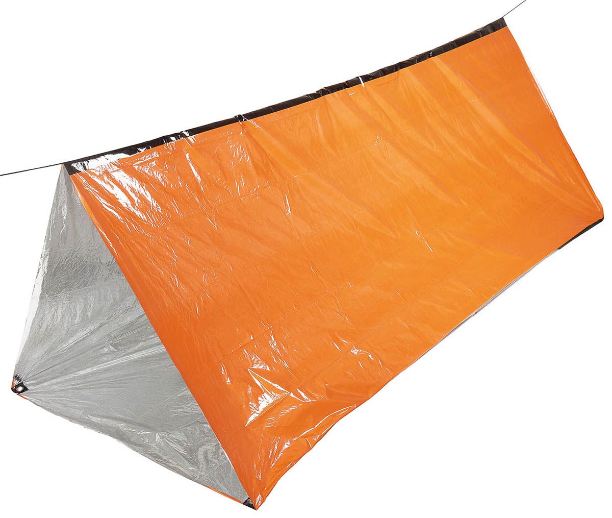 Image of Notfall-Zelt, orange, einseitig alubeschichtet