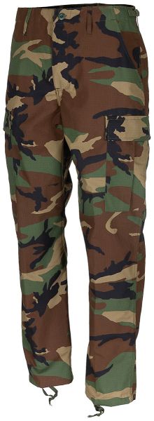 US Kampfhose, BDU, Rip Stop, woodland