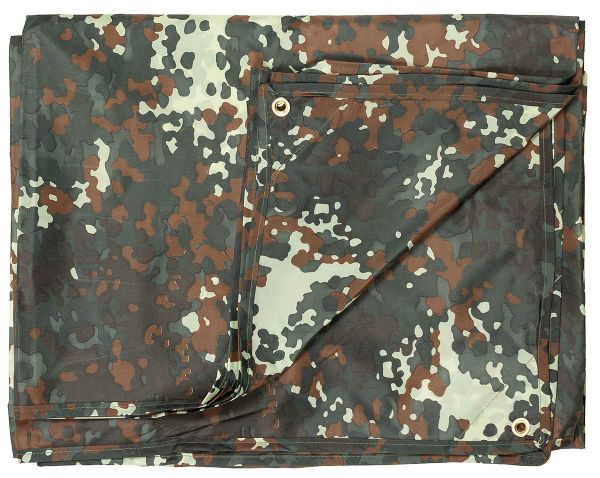 Mehrzweckplane, &quot;Tarp&quot;, flecktarn, ca. 500 x 600 cm