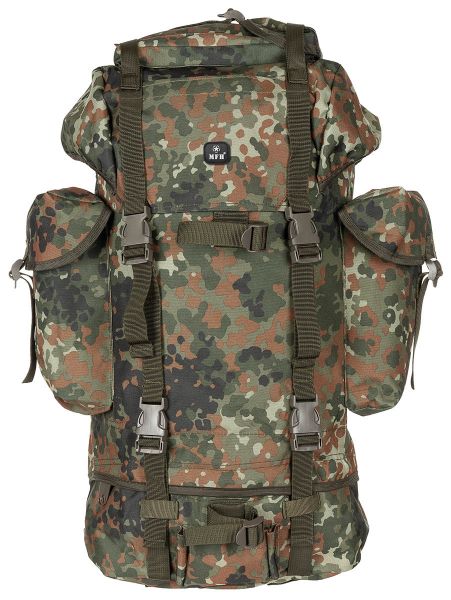 BW Kampfrucksack, 65 l, Alu-Aussteifung, flecktarn