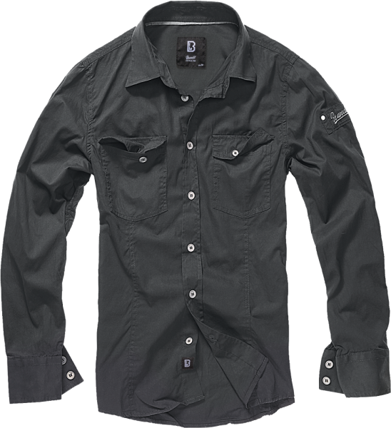 Brandit - Slim Fit Shirt Long Sleeve black