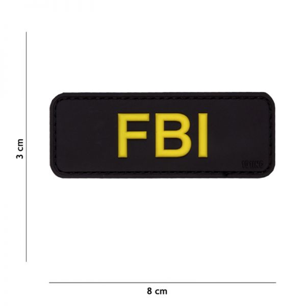 Klettabzeichen FBI - schwarz