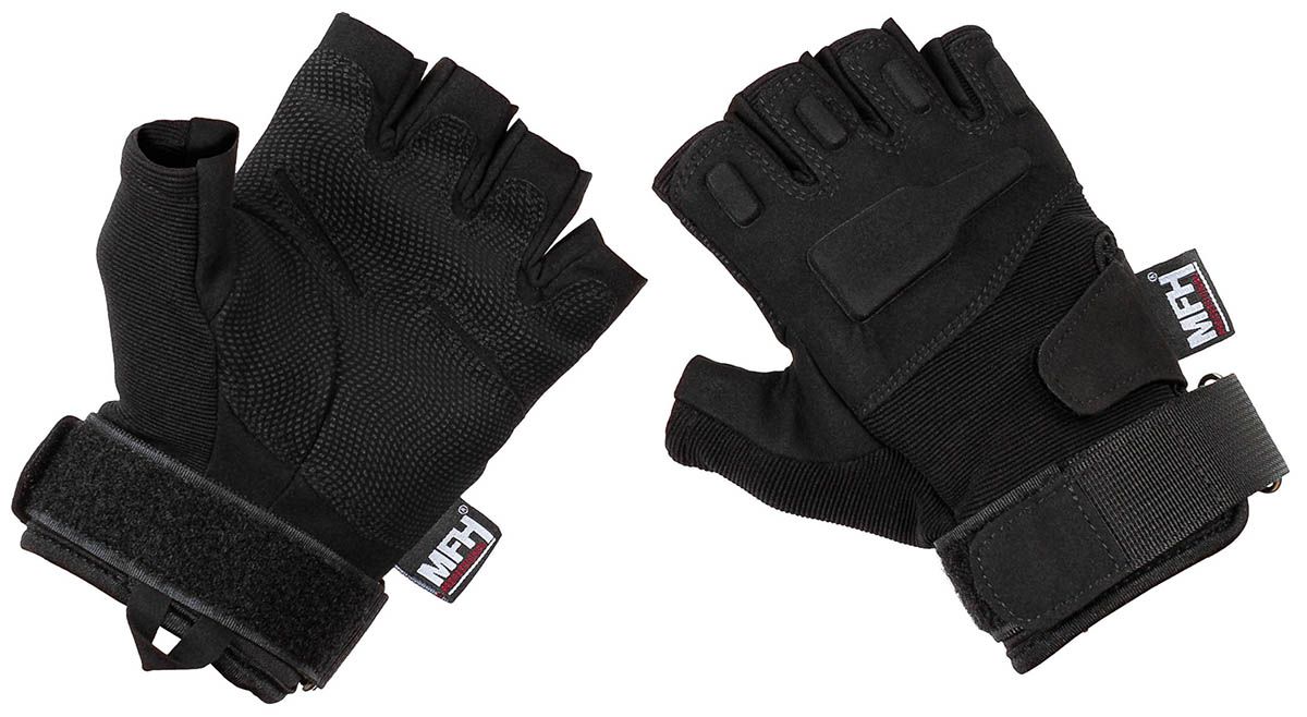 Image of Tactical Handschuhe,"Pro", ohne Finger, schwarz