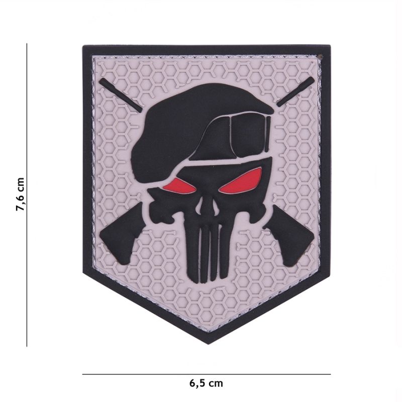 Image of Klettabzeichen Commando Punisher - grau