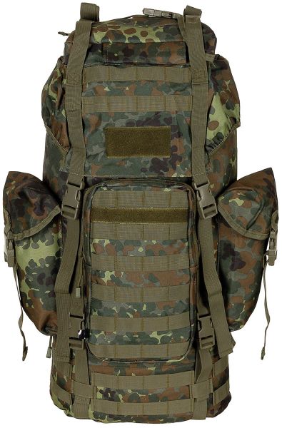 BW Kampfrucksack, &quot;MOLLE&quot;, 65 l, Alu-Ausst., flecktarn