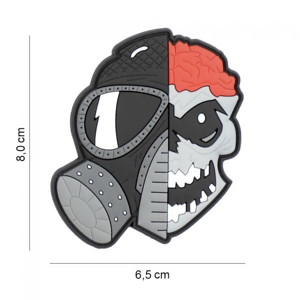Klettabzeichen Skull With Gasmask