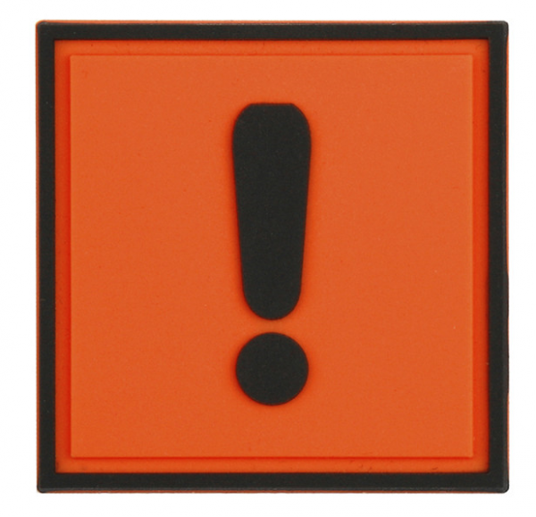 Klettabzeichen Caution - orange