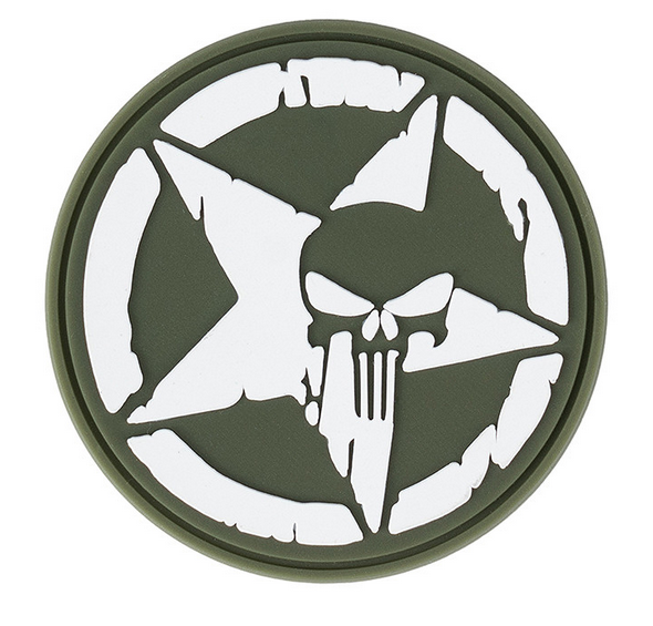 Klettabzeichen Punisher Allied Star - oliv