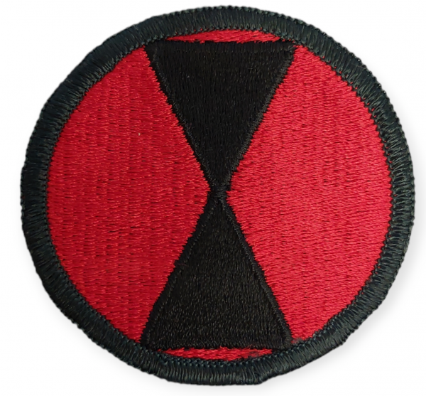 Stickabzeichen - 7th Infantry Division (rot)