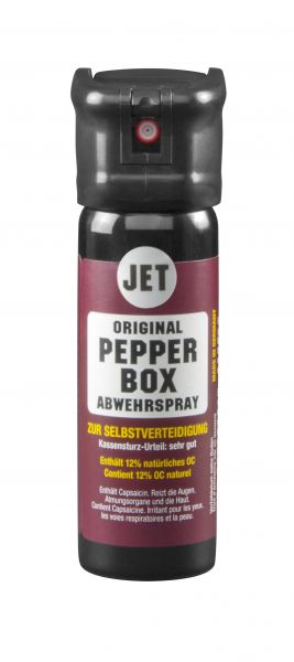 Pepper-Box Pfefferspray - 63 ml, Flip-Top Kappe (Strahl)