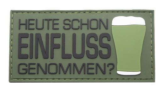 Klettabzeichen Heute schon Einfluss genommen - oliv