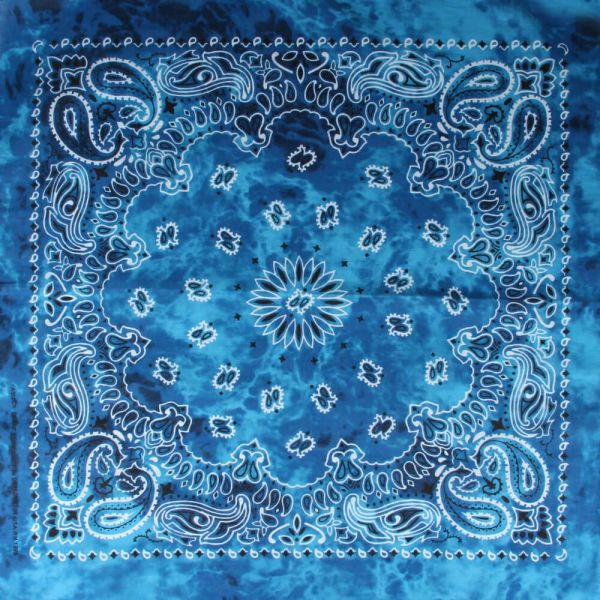 Bandana, dunkelblau Paisley, Gr. 54 x 54 cm, Baumwolle