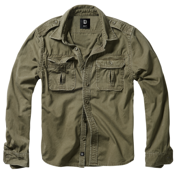 Brandit - Vintage Shirt Long Sleeve olive