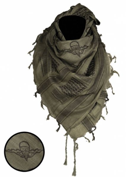 Halstuch &quot;Shemagh&quot; Paratrooper - oliv-schwarz, 110x110cm
