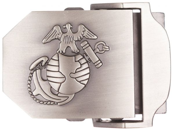 USMC Gürtelschloss, silber, Metall, ca. 4 cm
